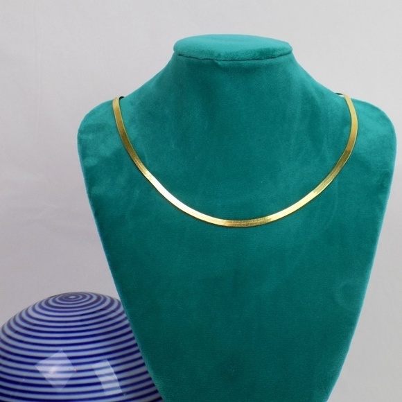 NEW herringbone chain snake chain dainty layering - Picture 1 of 6